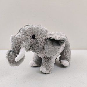 Adventure Planet Gray Elephant Plush Tusks Standing Stuffed Animal Toy